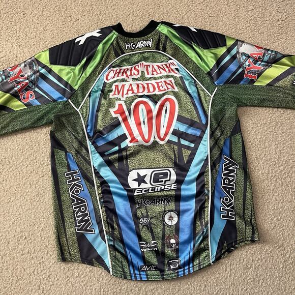 HK Army Mens Paintball Long Sleeve Jersey Multicolor Size Large - Picture 7 of 8